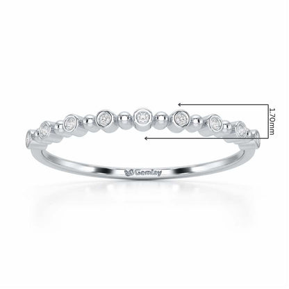 Cute Sheen Silver Ring - White Gold - Image 2