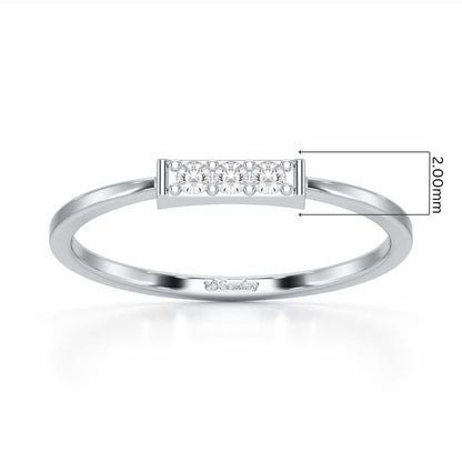 Featherlight Silver Ring - White Gold - Image 5