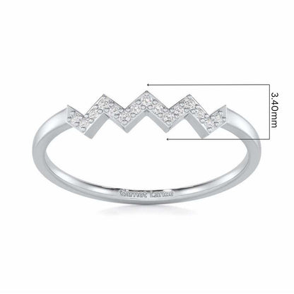 Celestial Serenade Silver Ring - White Gold - Image 5