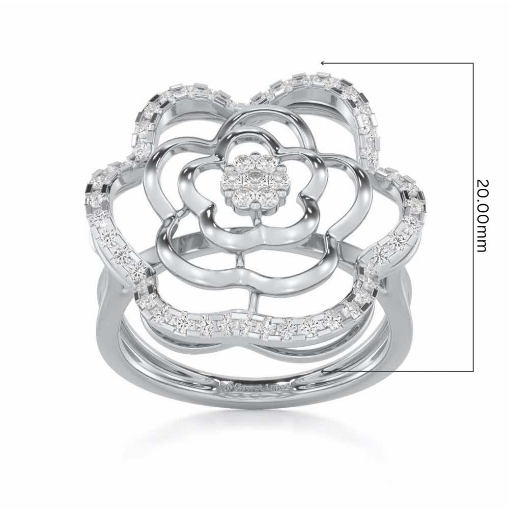 Gleaming Glide Silver Ring - White Gold - Image 5