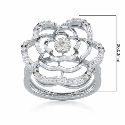 Gleaming Glide Silver Ring - White Gold - Image 5