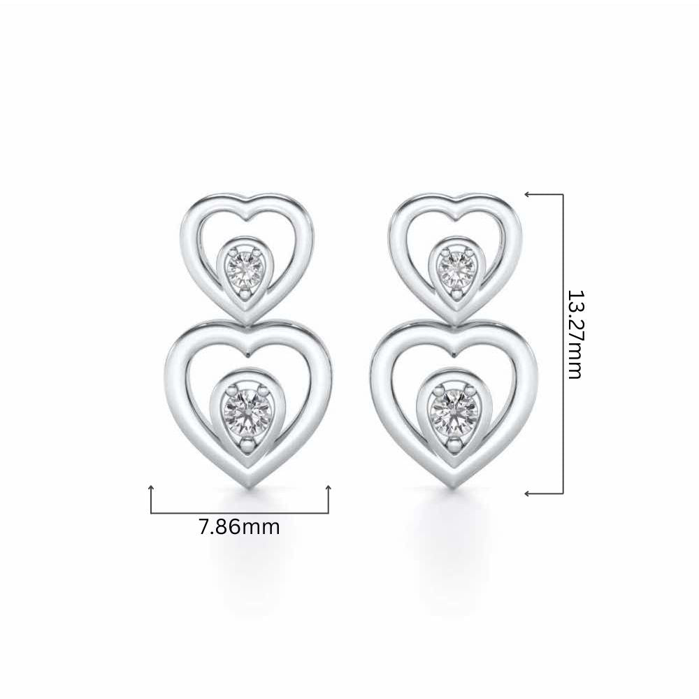 Candalini Silver Earrings - White Gold - Image 4