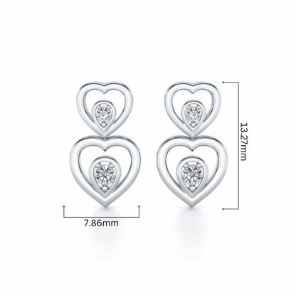 Candalini Silver Earrings - White Gold - Image 4