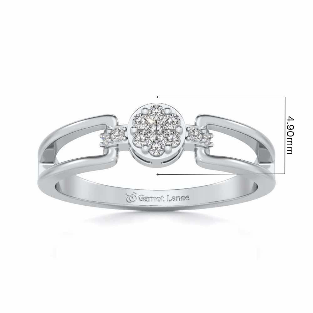 Aanakshi Silver Ring - White Gold - Image 5