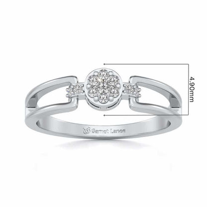 Aanakshi Silver Ring - White Gold - Image 5