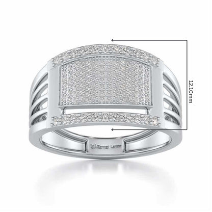 Vouchsafe Silver Ring For Men - White Gold - Image 5
