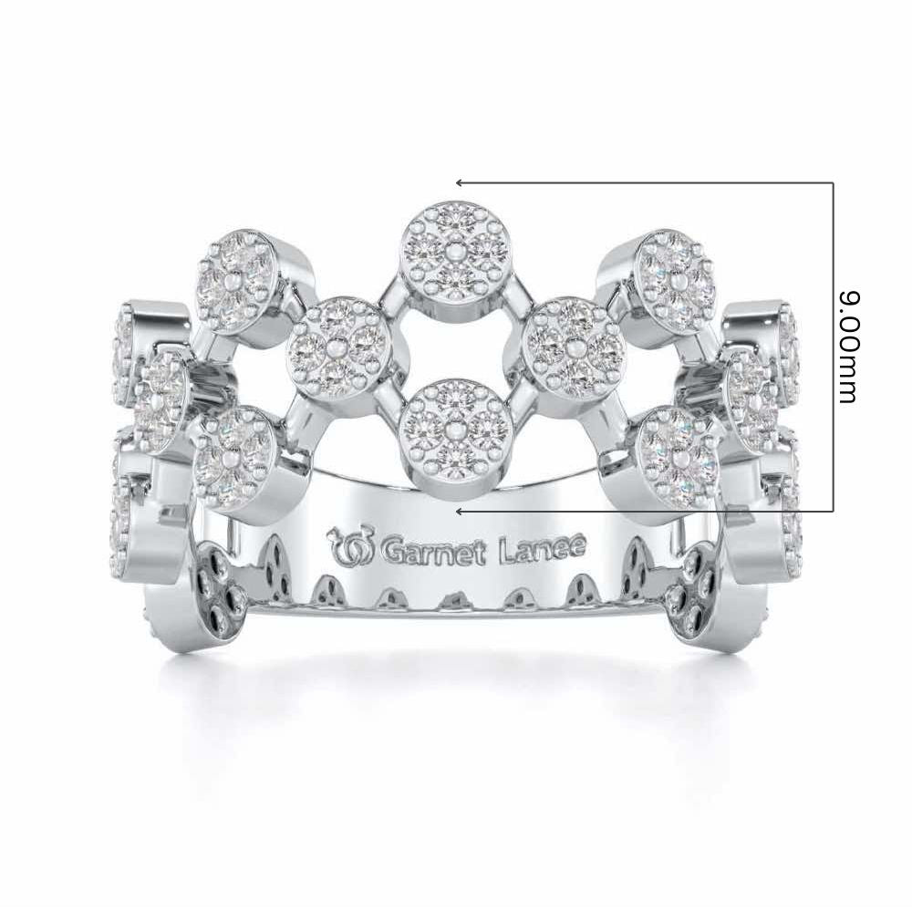 Ritual Rhythm Silver Band Ring - White Gold - Image 5