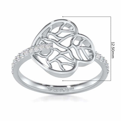 Meshed Luck Silver Ring - White Gold - Image 5