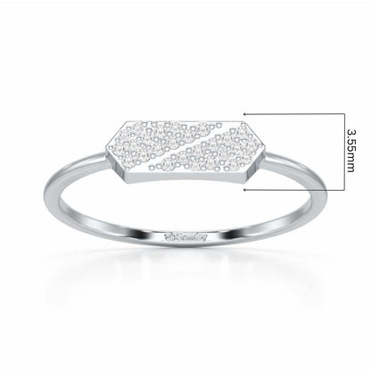 Shimmer Tango Silver Ring - White Gold - Image 5