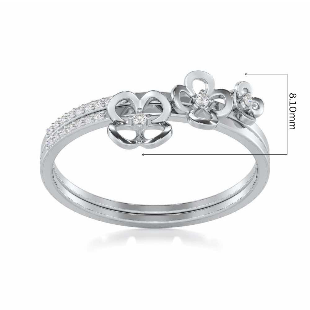 Eternal Elegance Silver Ring - White Gold - Image 5