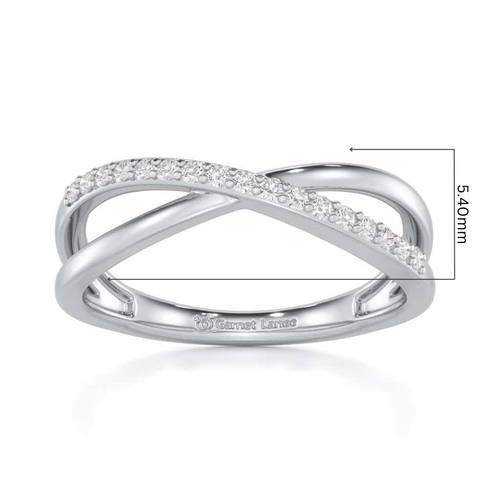 Serene Glowy Silver Ring - White Gold - Image 5