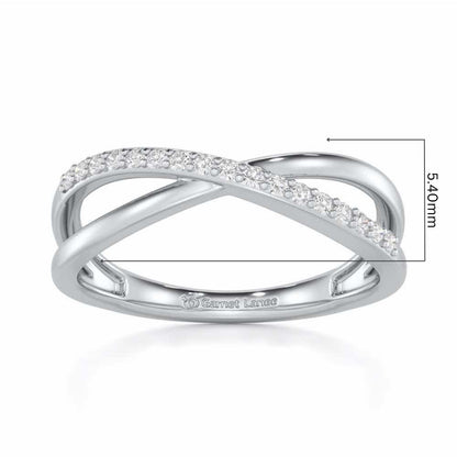 Serene Glowy Silver Ring - White Gold - Image 5