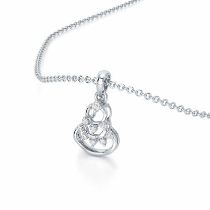 Whisper of Light Silver Pendant - White Gold - Image 2