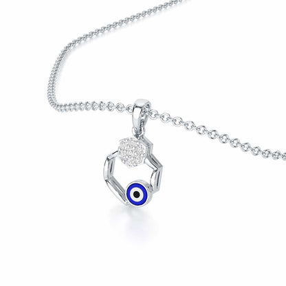 Seeing Shield Silver Pendant - White Gold - Image 2