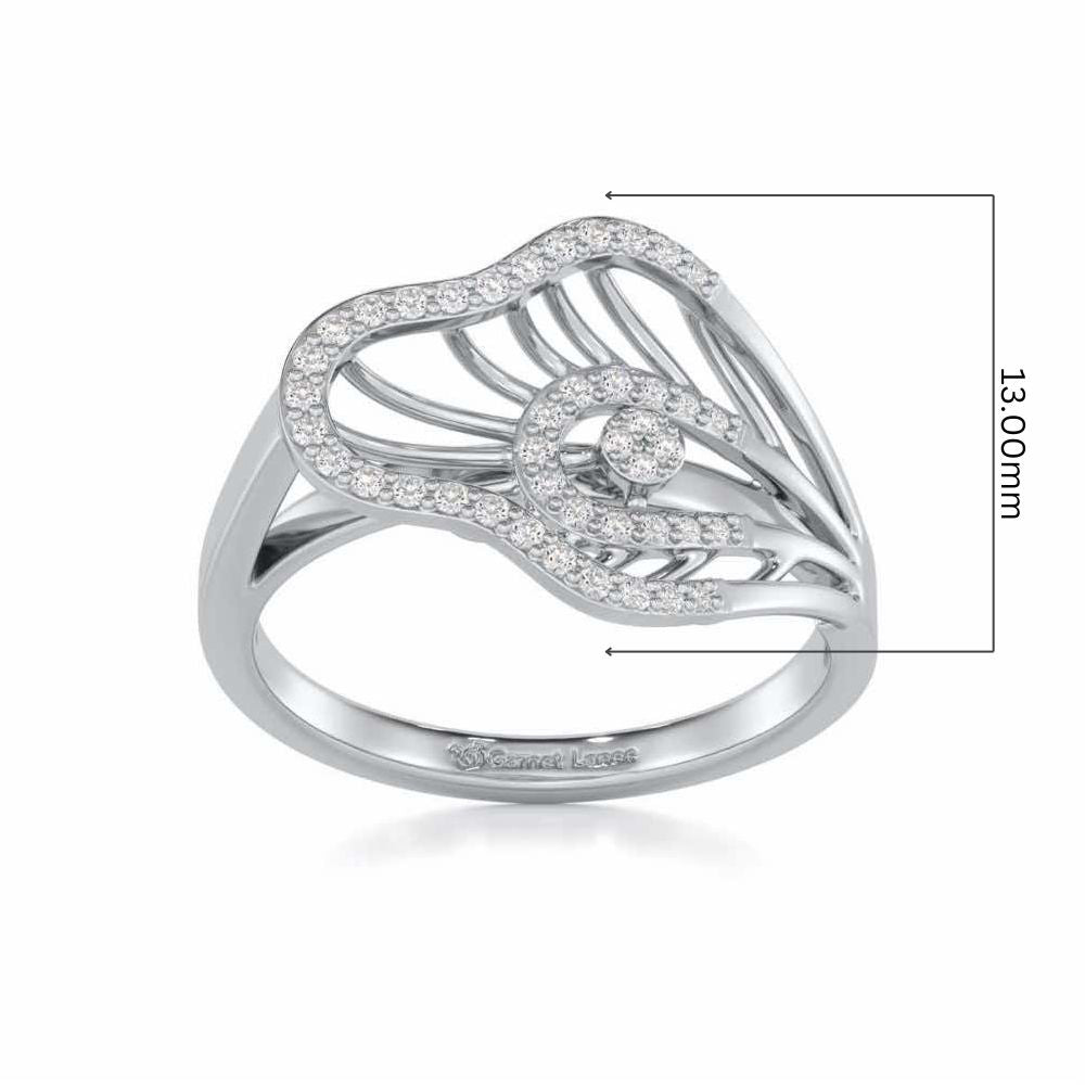 Quirky Shine Silver Ring - White Gold - Image 5