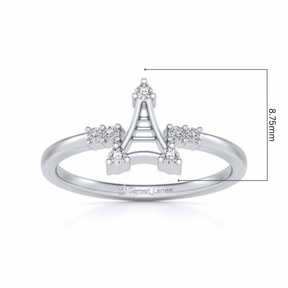 Towered Silver Ring - White Gold - Image 5