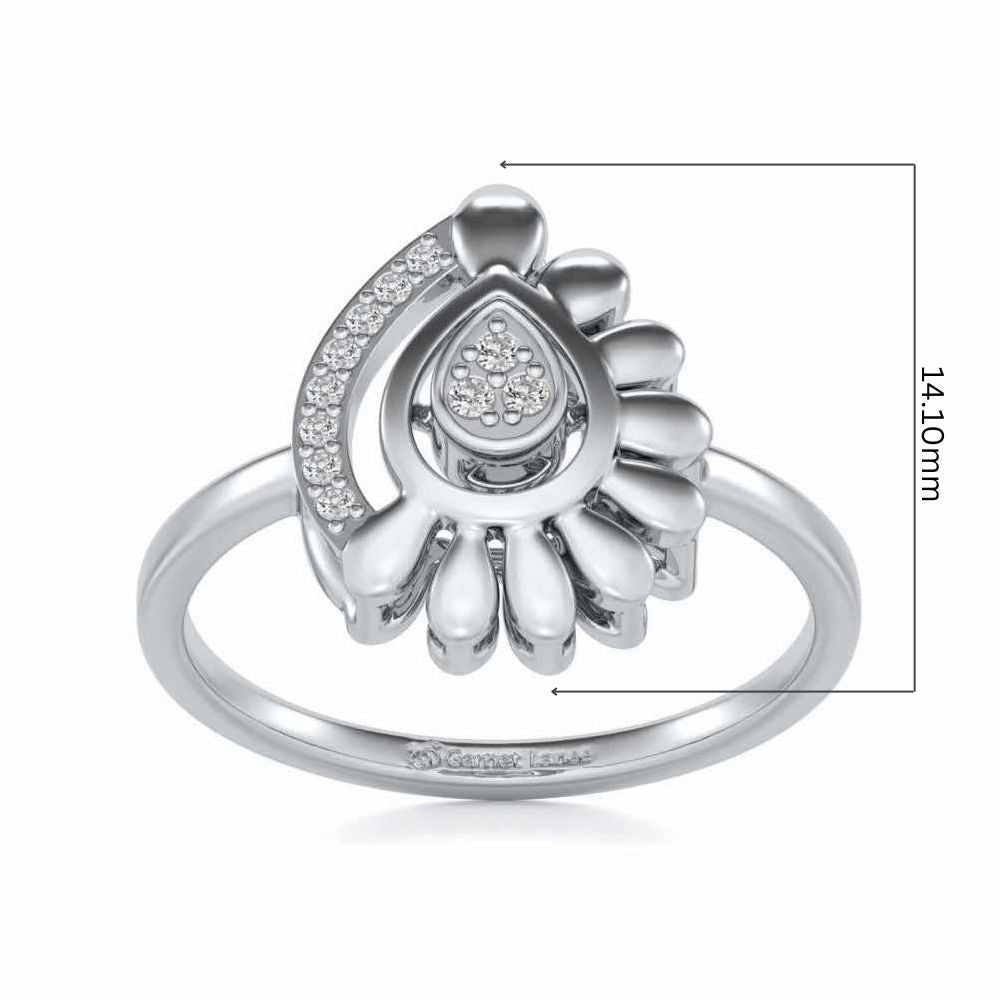 Talisman Charm Silver Ring - White Gold - Image 5