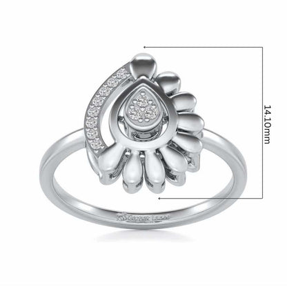Talisman Charm Silver Ring - White Gold - Image 5