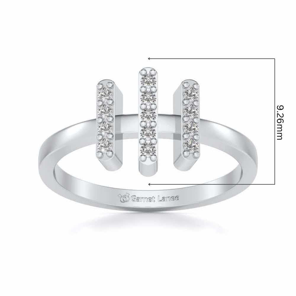 Ekanta Silver Ring - White Gold - Image 5