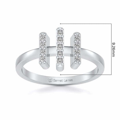 Ekanta Silver Ring - White Gold - Image 5