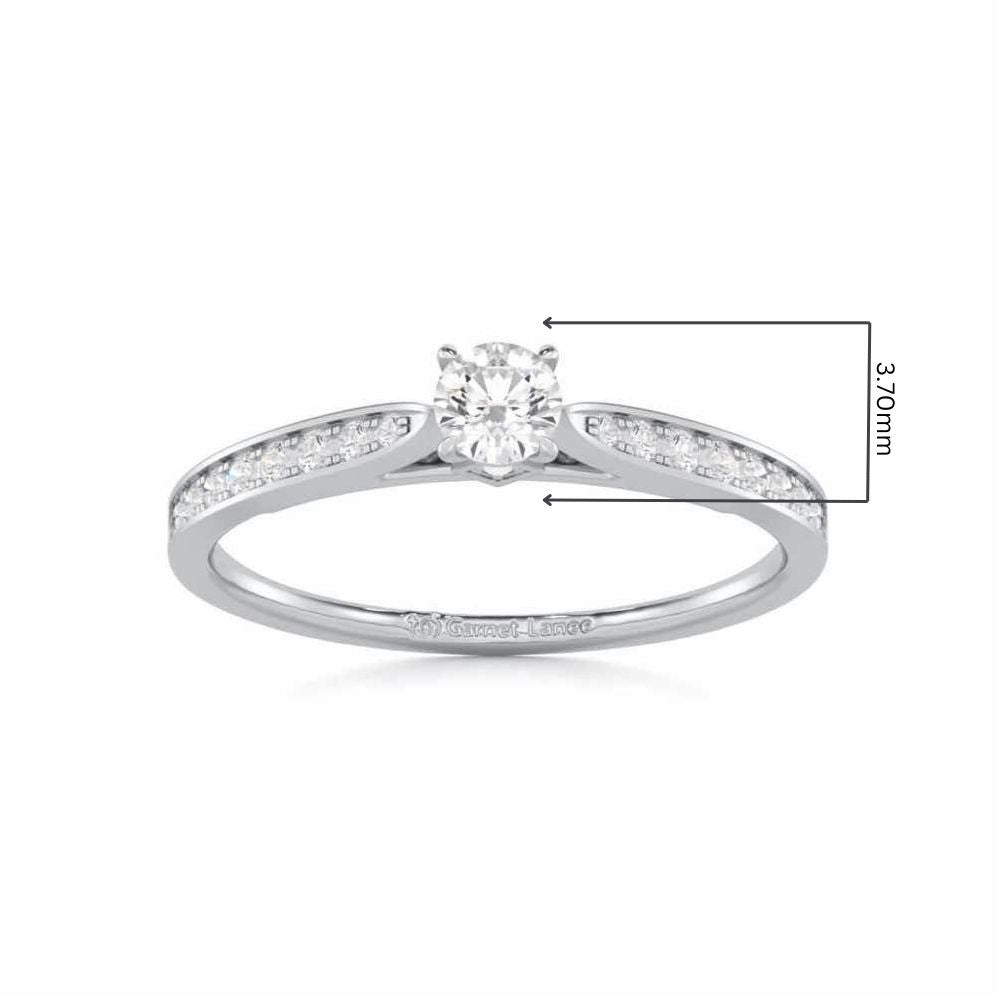 Prime Essence Women Solitaire Ring - White Gold - Image 5
