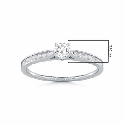 Prime Essence Women Solitaire Ring - White Gold - Image 5