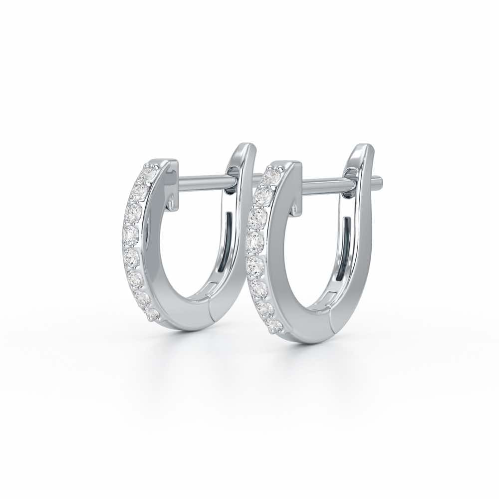 Celeste Silver Bali Earrings - White Gold - Image 3