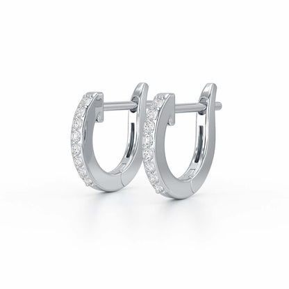 Celeste Silver Bali Earrings - White Gold - Image 3