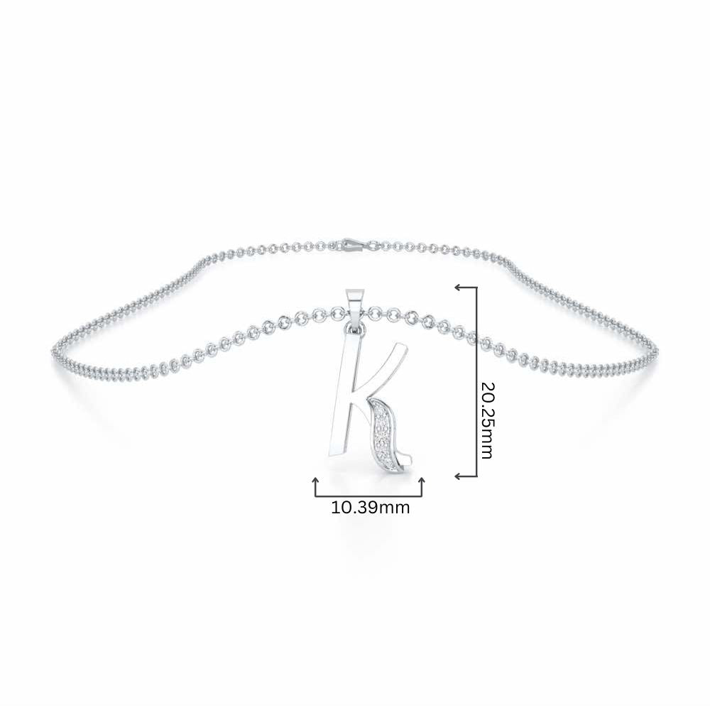 K-Spark Silver Pendant - White Gold - Image 4