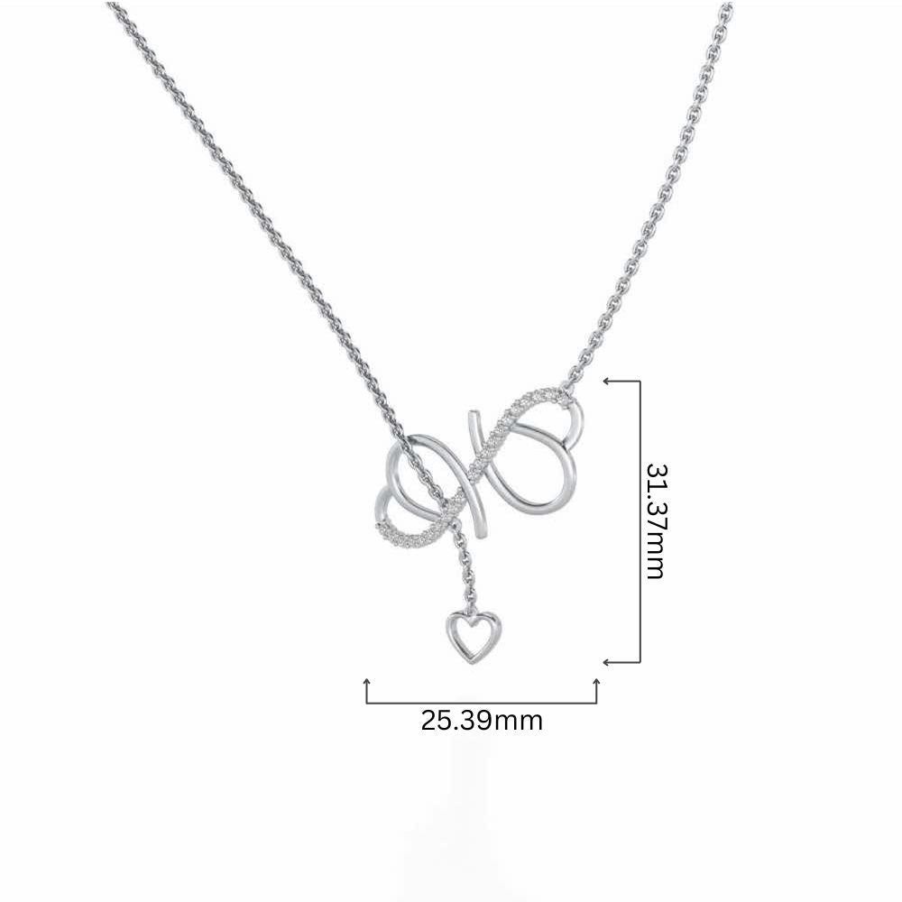 Infinite Twirl Silver Pendant - White Gold - Image 4