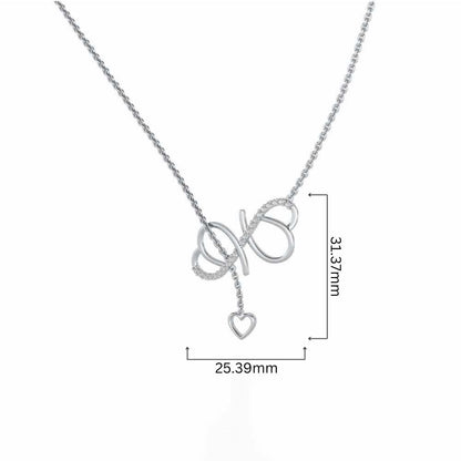 Infinite Twirl Silver Pendant - White Gold - Image 4