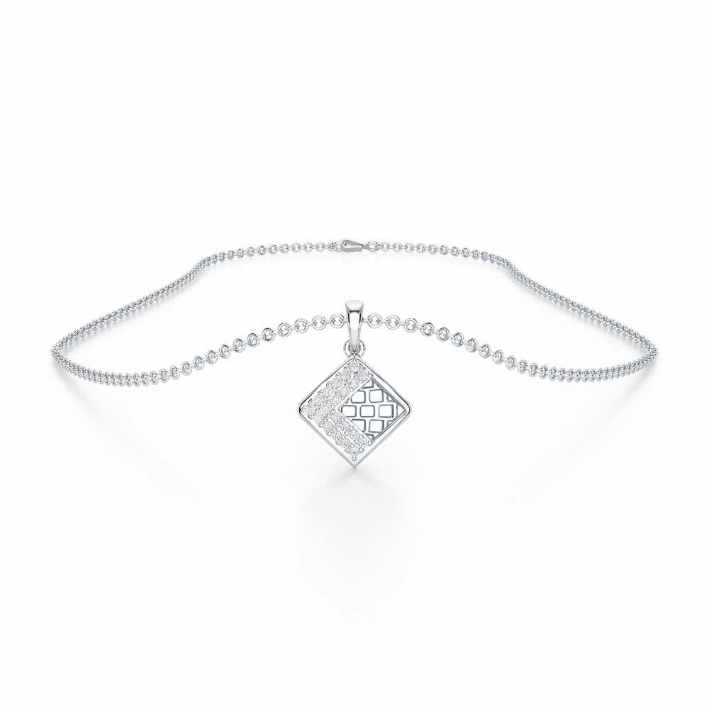 Luminous Bliss Silver Pendant - White Gold - Image 3