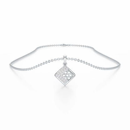 Luminous Bliss Silver Pendant - White Gold - Image 3