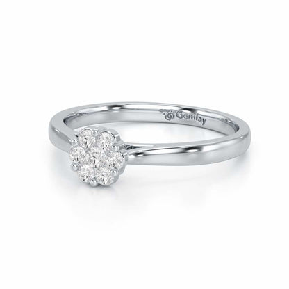 Elven Shimmer Silver Ring - White Gold - Image 3