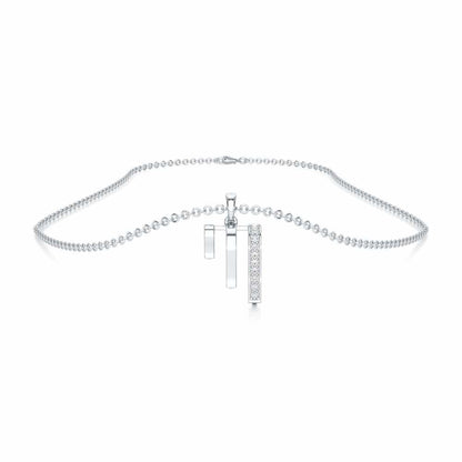 Shine Graph Silver Pendant - White Gold - Image 3