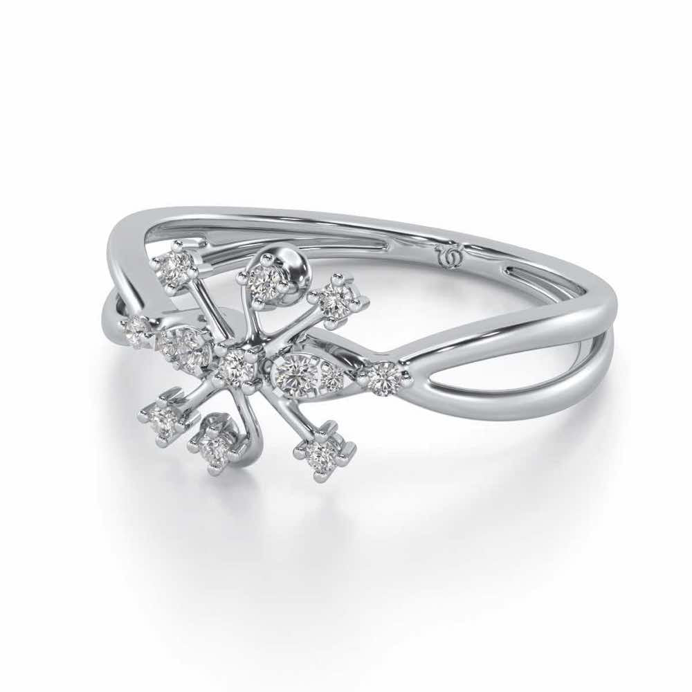 Bliss Silver Ring - White Gold - Image 3