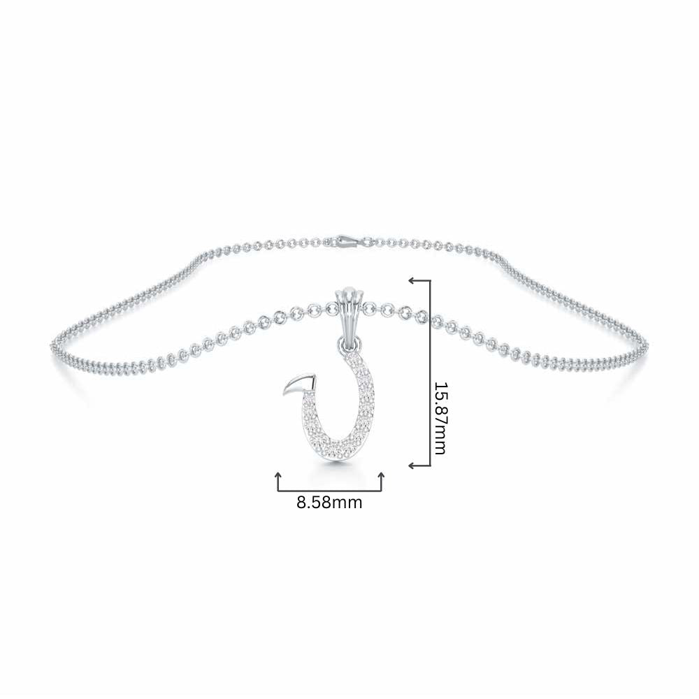 U-Luke Silver Pendant - White Gold - Image 4