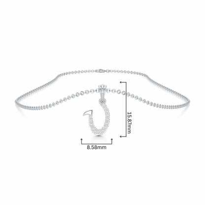 U-Luke Silver Pendant - White Gold - Image 4