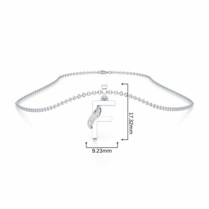 F-Spark Silver Pendant - White Gold - Image 4