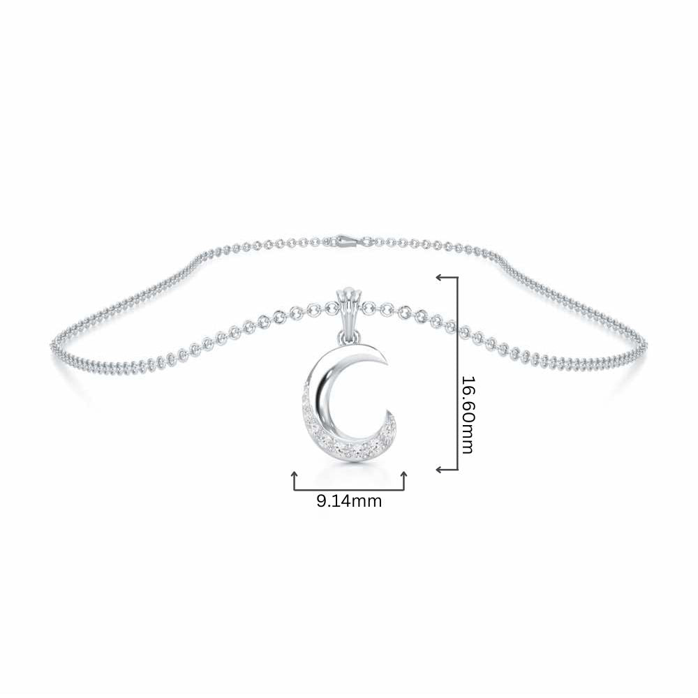 C-Luke Silver Pendant - White Gold - Image 4