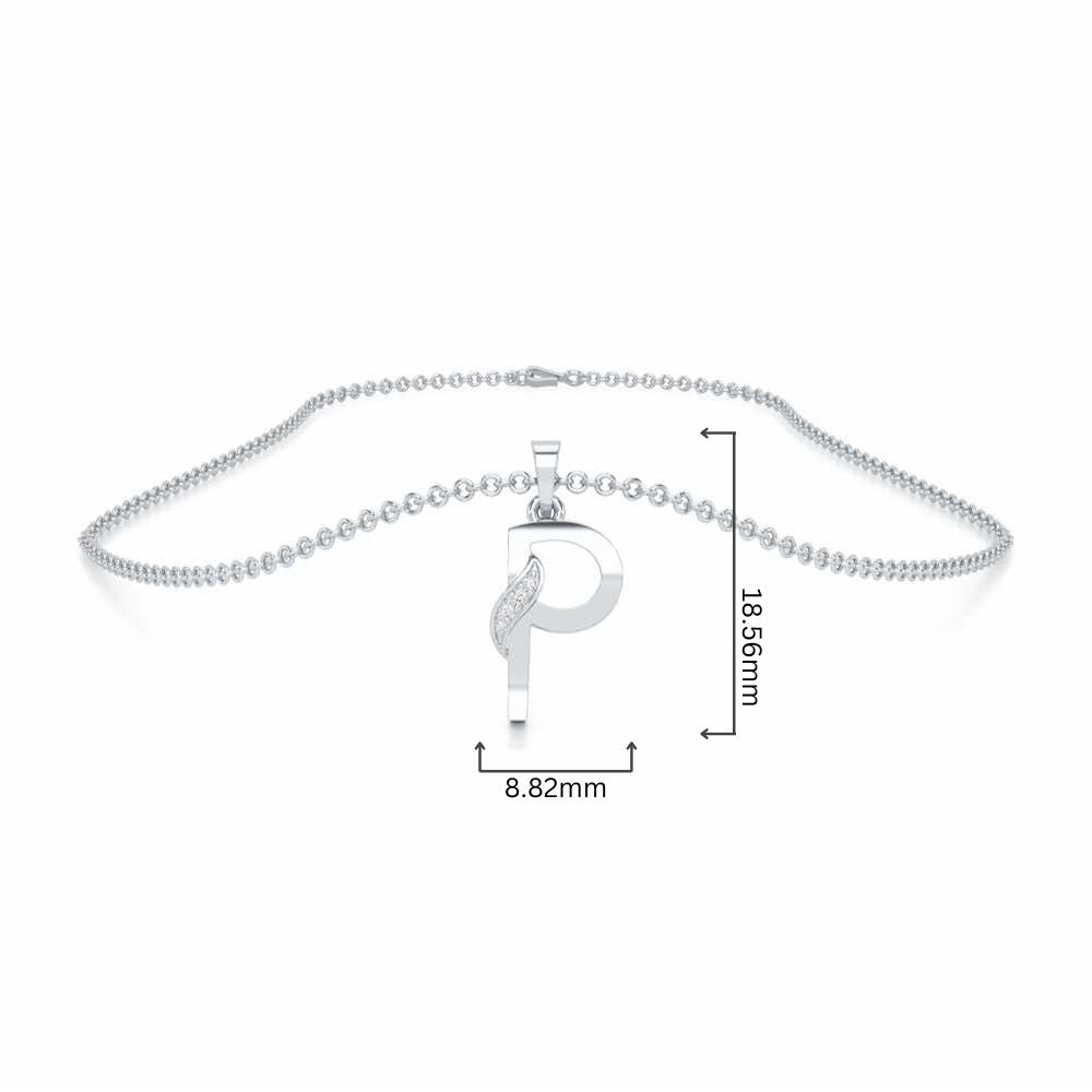 P-Spark Silver Pendant - White Gold - Image 4