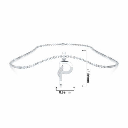 P-Spark Silver Pendant - White Gold - Image 4
