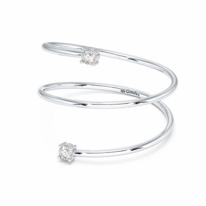 Twinkle Spring Silver Ring - White Gold - Image 3
