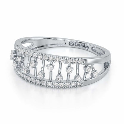 Glowy Serina Silver Ring - White Gold - Image 3