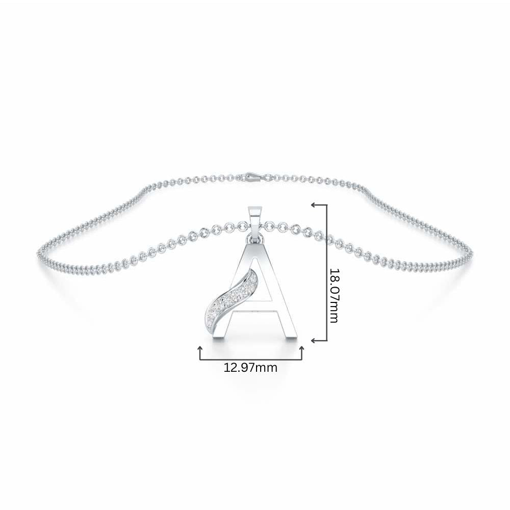 A-Spark Silver Pendant - White Gold - Image 4