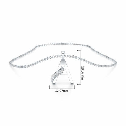 A-Spark Silver Pendant - White Gold - Image 4