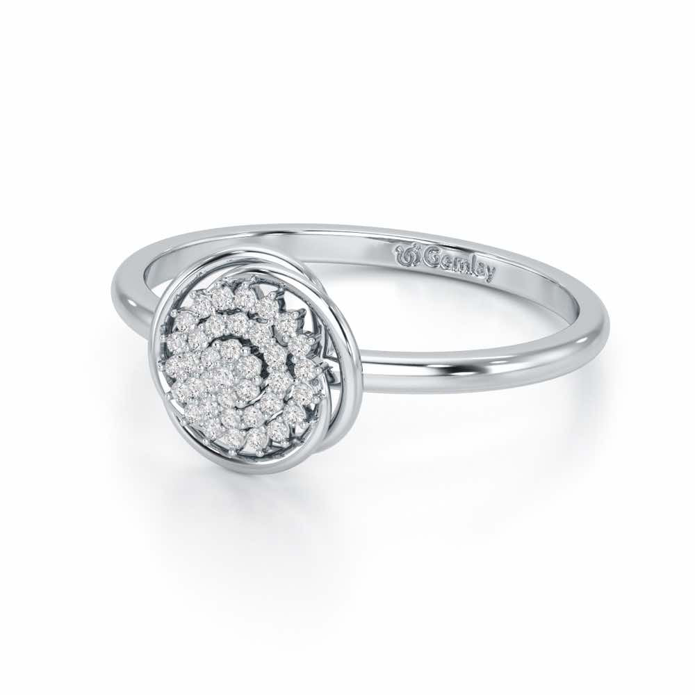 Aquila Silver Ring - White Gold - Image 3