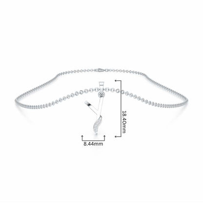 Y-Spark Silver Pendant - White Gold - Image 4