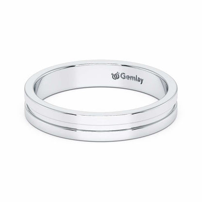Amethyst Silver Ring - White Gold - Image 3