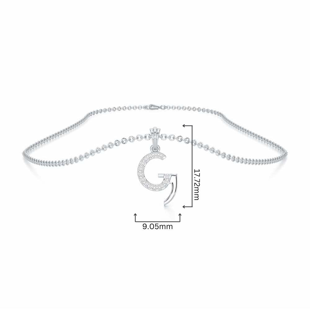 G-Luke Silver Pendant - White Gold - Image 4